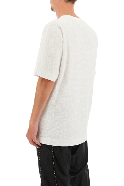 Shop Fendi Ff Fish-eye T-shirt In White