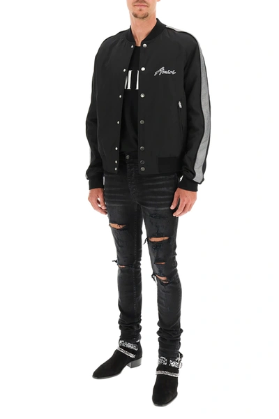 Shop Amiri Hardcore Bomber Jacket In Black