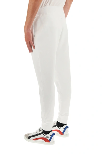Shop Dsquared2 Icon Logo Sweatpants In White,red,black