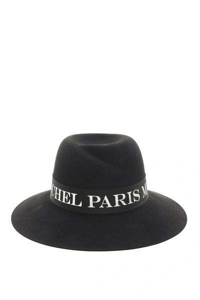 Shop Maison Michel Virginie Fedora Felt Hat In Black,gold