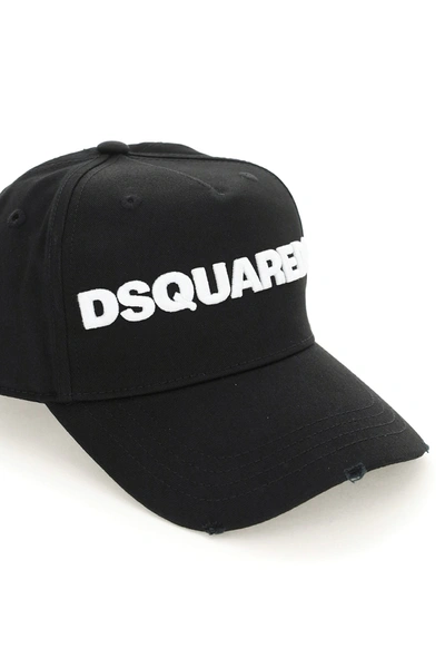 Shop Dsquared2 Baseball Cap With Logo In Black,white