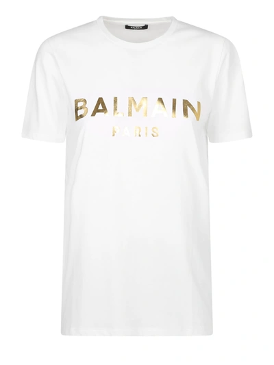 Shop Balmain Relaxed Fit T-shirt In White