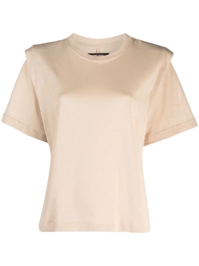 Shop Isabel Marant Short-sleeve Cotton T-shirt In Nude
