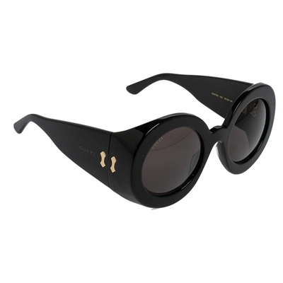 Pre-owned Gucci Black Acetate Gg 0779s Oversized Sunglasses