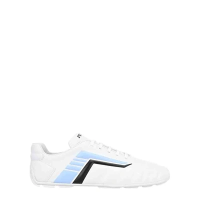 Pre-owned Prada White Leather Rev Low-top Sneakers Size Eu 40