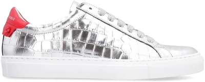 Shop Givenchy Urban Street Metallic Embossed Sneakers In Silver