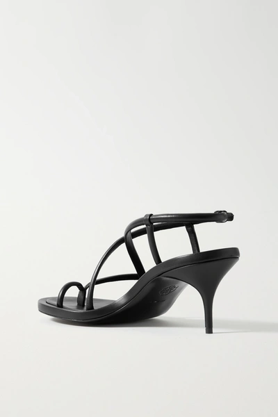 Shop Alexander Mcqueen Leather Sandals In Black