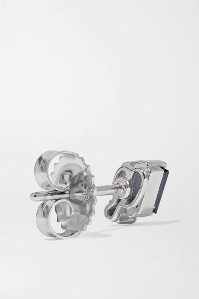 Shop Suzanne Kalan 18-karat White Gold, Sapphire And Diamond Earrings