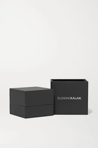Shop Suzanne Kalan 18-karat White Gold, Sapphire And Diamond Earrings