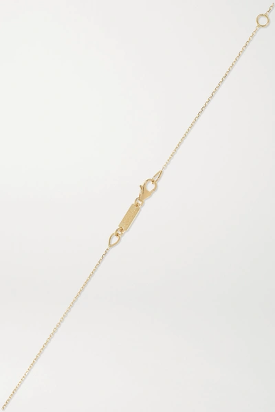 Suzanne Kalan 18-karat Gold, Emerald And Diamond Necklace In Gold