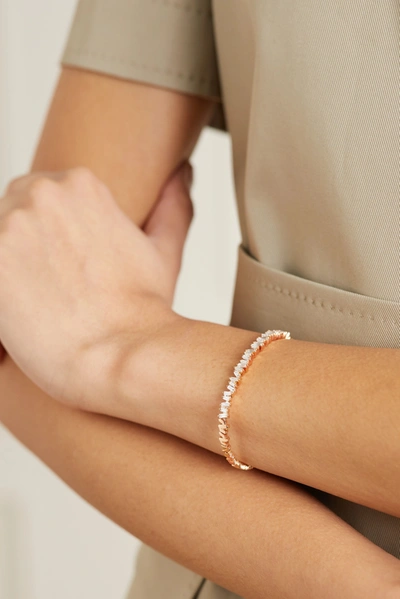 Suzanne Kalan 18-karat Rose Gold Diamond Cuff In Rose Gold