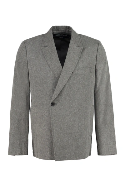 Shop Jacquemus La Veste Moulin In Grey