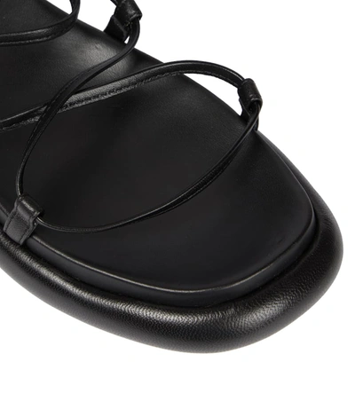 Shop Khaite Alba Leather Sandals In 黑色