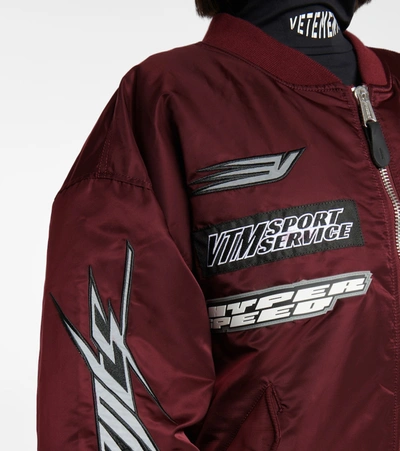 Vetements X Alpha Industries Ma-1 Flight Jacket In Red | ModeSens