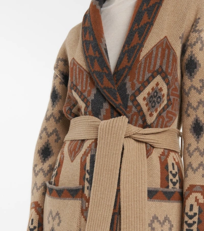 Shop Etro Wool Cardigan In Beige