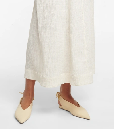 Shop Jil Sander Cotton-blend Maxi Dress In White