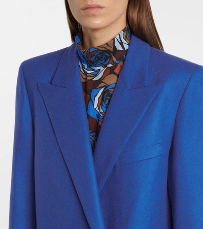 Shop Blazé Milano Palmira Everynight Wool Blazer In Blue