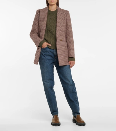 Shop Blazé Milano Svea Everday Wool Blazer In Brown