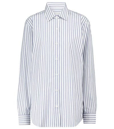 Shop Dries Van Noten Striped Cotton Poplin Shirt In Multicoloured