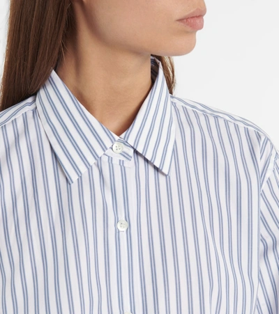 Shop Dries Van Noten Striped Cotton Poplin Shirt In Multicoloured