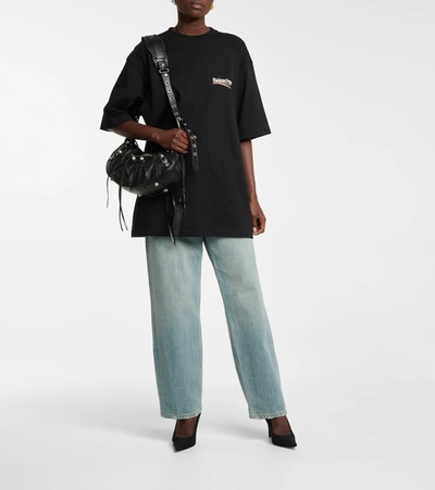 Balenciaga Le Cagole Small Leather Shoulder Bag In Black