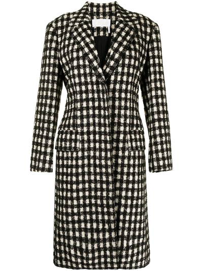 Shop Chloé Checked Single-breasted Coat In Schwarz