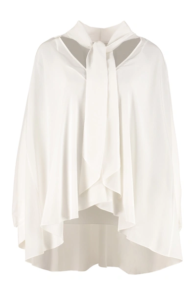 Shop Givenchy Pussybow Ruffled Blouse In White