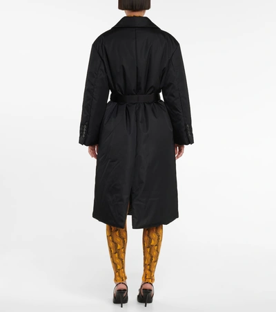 Prada Padded Re-nylon Coat In Black