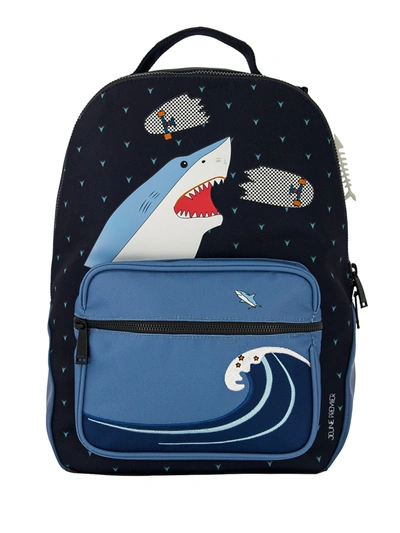 Shop Jeune Premier Kids Backpack Bobbie Sharkie For Boys In Blue