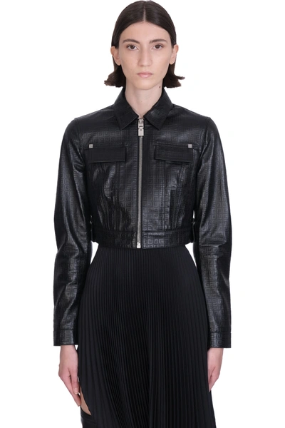 Shop Givenchy Leather Jacket In Black Leather