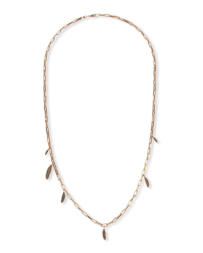 Shop Kismet By Milka 14k Asymmetrical 6-feather Rectangle Chain Necklace