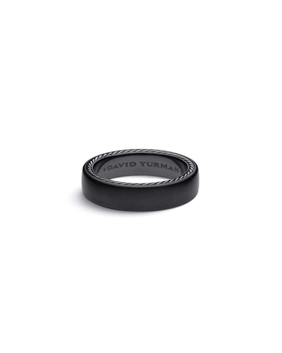 Shop David Yurman Men's Streamline Band Ring In Titanium, 6mm In Black