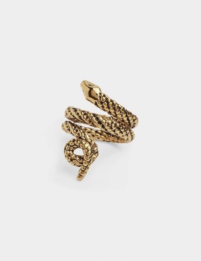 Shop Aurelie Bidermann Asclepios Ring In Gold