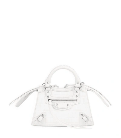 Shop Balenciaga Mini Neo Classic City Bag In White
