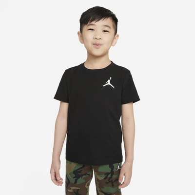 Shop Jordan Little Kids' T-shirt In Black