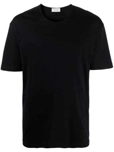 Shop Lemaire Round Neck Short-sleeved T-shirt In Black