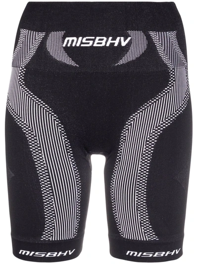 Shop Misbhv Printed Cycling Shorts In Black