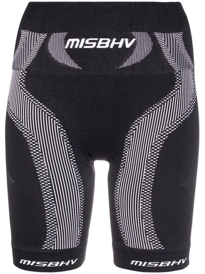 Misbhv Sport Active Graphic-print Shorts In Black