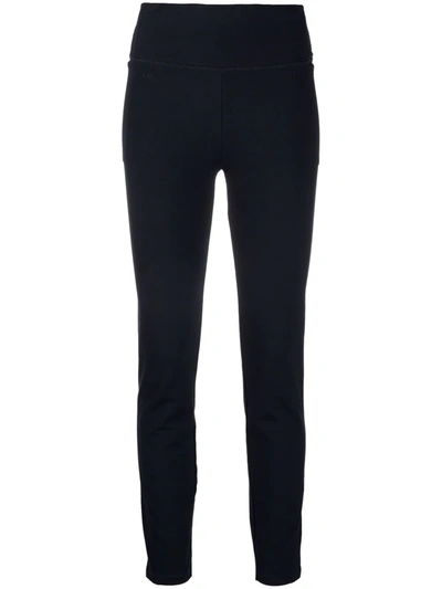 Shop Lauren Ralph Lauren Stretch-cotton Skinny Trousers In Blau