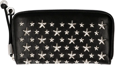 Shop Jimmy Choo Filipa Star Zipped Wallet In Black