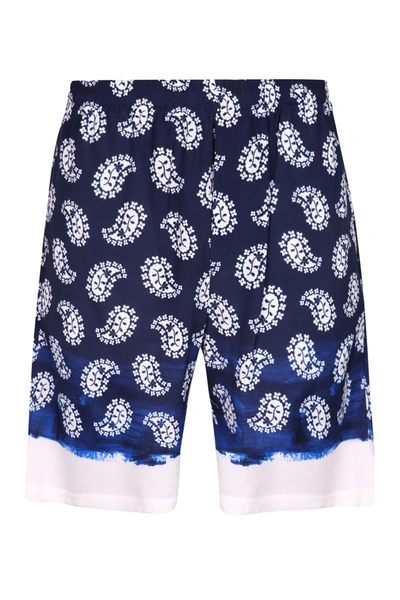 Shop Msgm Paisley Printed Shorts In Mutli