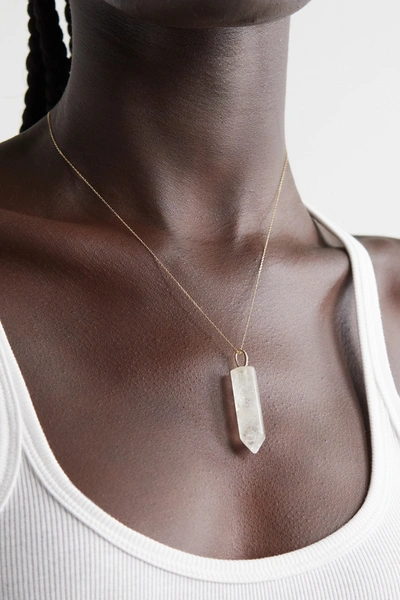 Mateo 14-karat Gold, Quartz And Diamond Necklace In Gold