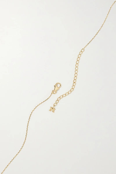 Shop Mateo 14-karat Gold, Quartz And Diamond Necklace
