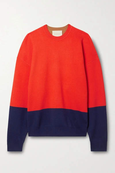 Shop Roksanda Karuo Color-block Knitted Sweater In Orange