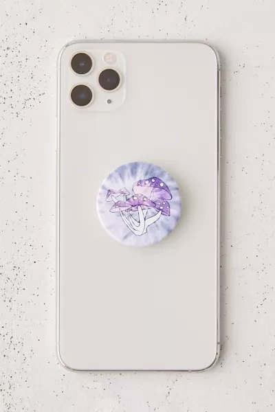Shop Popsockets Tie-dye Toadstools Swappable Phone Stand In Purple