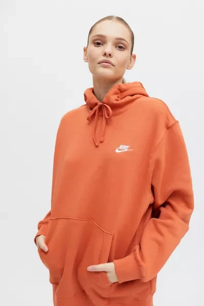 Swoosh Logo Hooded Sweatshirt In Coral