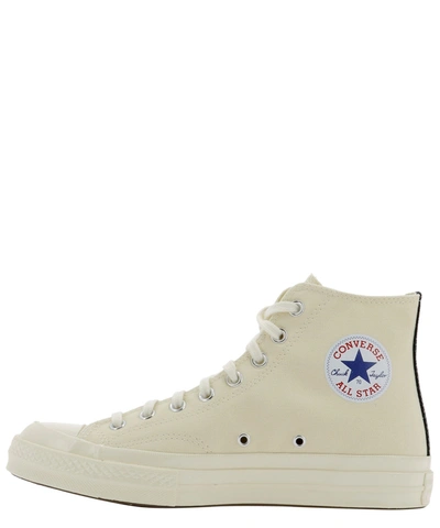 Shop Comme Des Garçons Play "big Heart" Sneakers In White