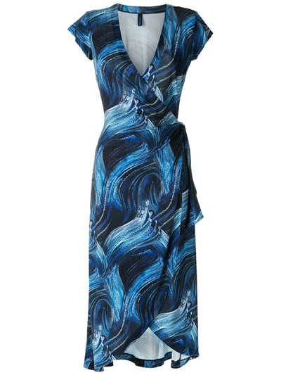 Shop Lygia & Nanny Falcão Print Dress In Blau
