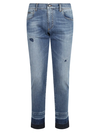 Shop Dolce & Gabbana Skinny Fit Jeans In Blue