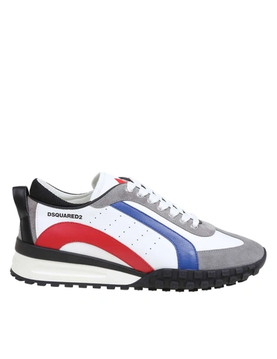 Shop Dsquared2 Legend Sneakers In Suede And Leather In Multicolor